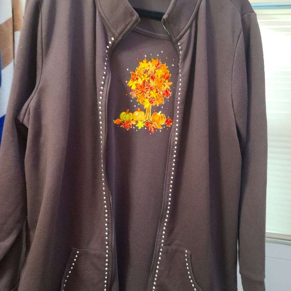Quacker Factory Autumn/Thanksgiving Two Piece 1X